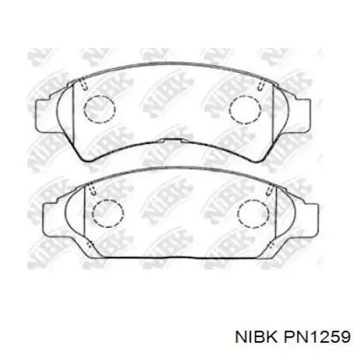 Передние тормозные колодки PN1259 Nibk