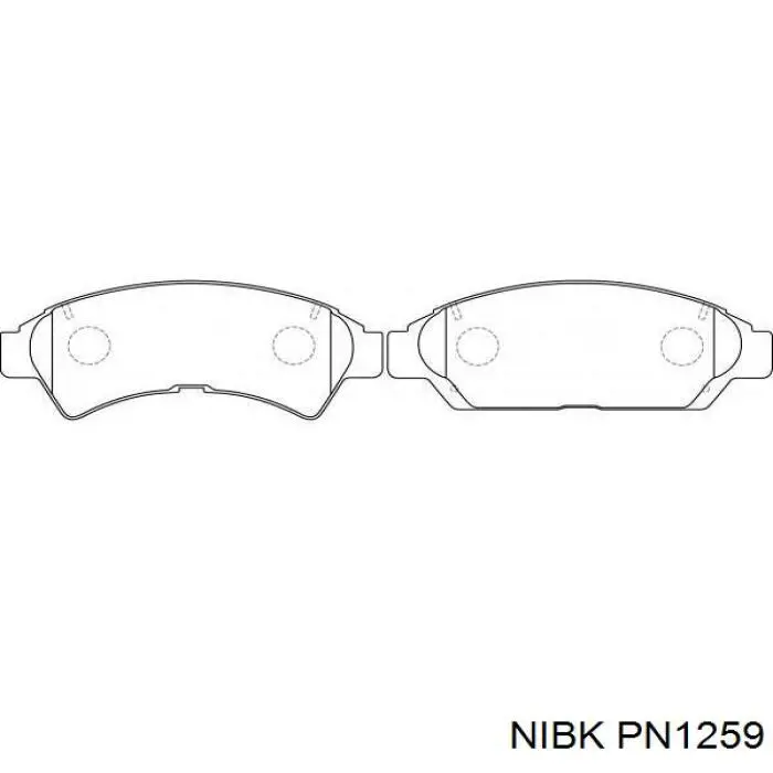 Купить PN1259 Nibk Колодки тормозные