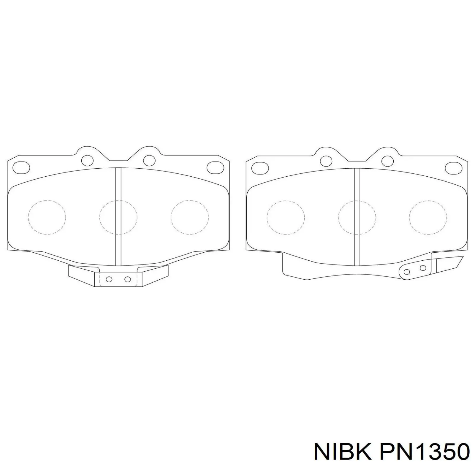 Передние тормозные колодки PN1350 Nibk