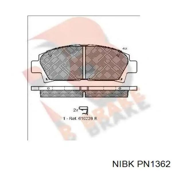Колодки Nibk PN1362 цена, от 17.83 USD