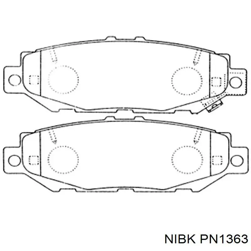 Задние тормозные колодки PN1363 Nibk