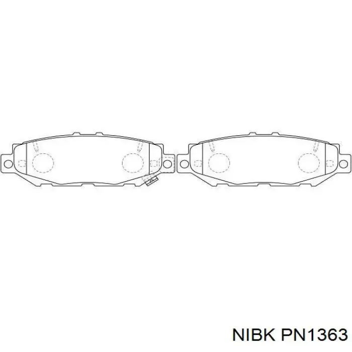 Задние тормозные колодки PN1363 Nibk