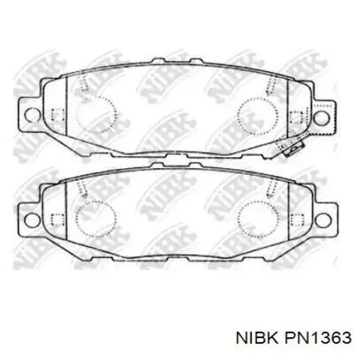 Колодки дисковые  Nibk PN1363 цена, от 26.60 USD