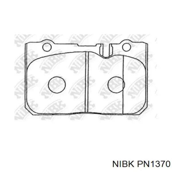 Передние тормозные колодки PN1370 Nibk