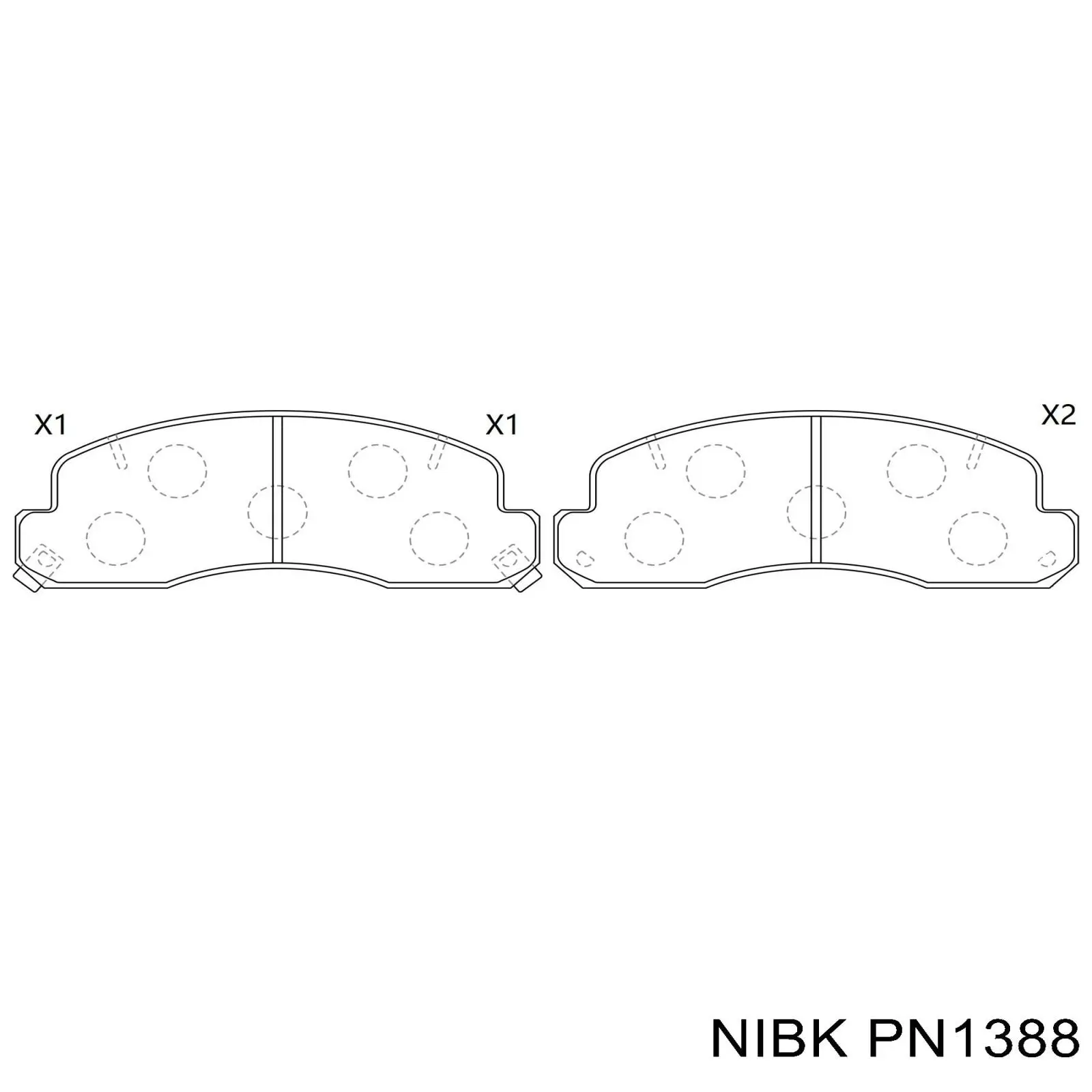 Передние тормозные колодки PN1388 Nibk