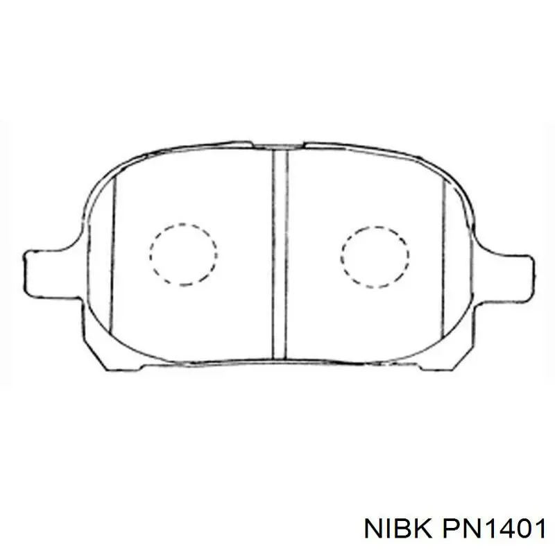 Передние тормозные колодки PN1401 Nibk