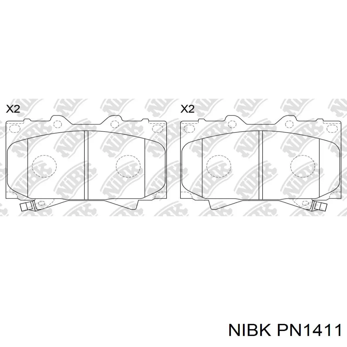 Передние тормозные колодки PN1411 Nibk