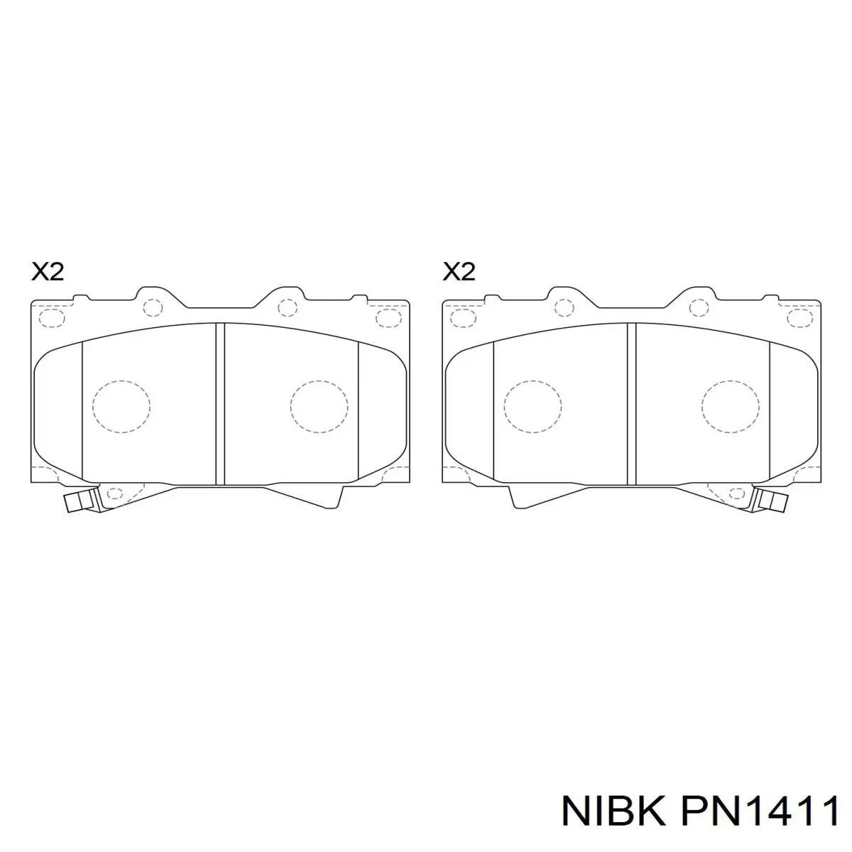 PN1411 Nibk Колодки передние