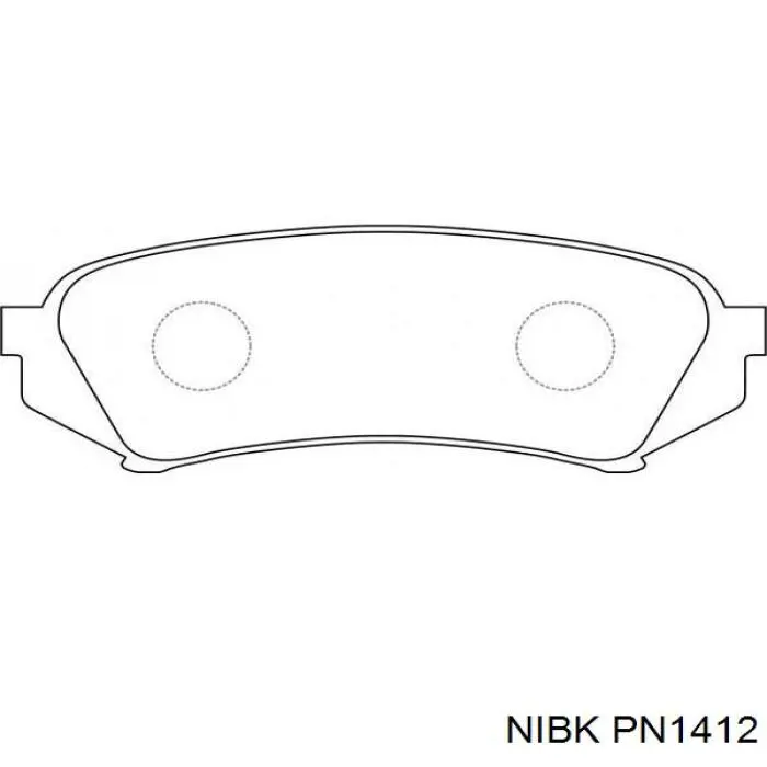 Задние тормозные колодки PN1412 Nibk