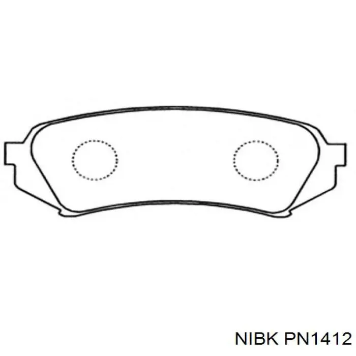 Задние тормозные колодки PN1412 Nibk