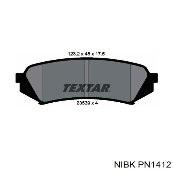 PN1412 Nibk Колодки тормозные дисковые комплект