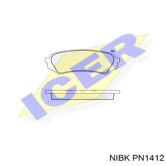 Колодки дисковые  Nibk PN1412 цена, от 18.47 USD