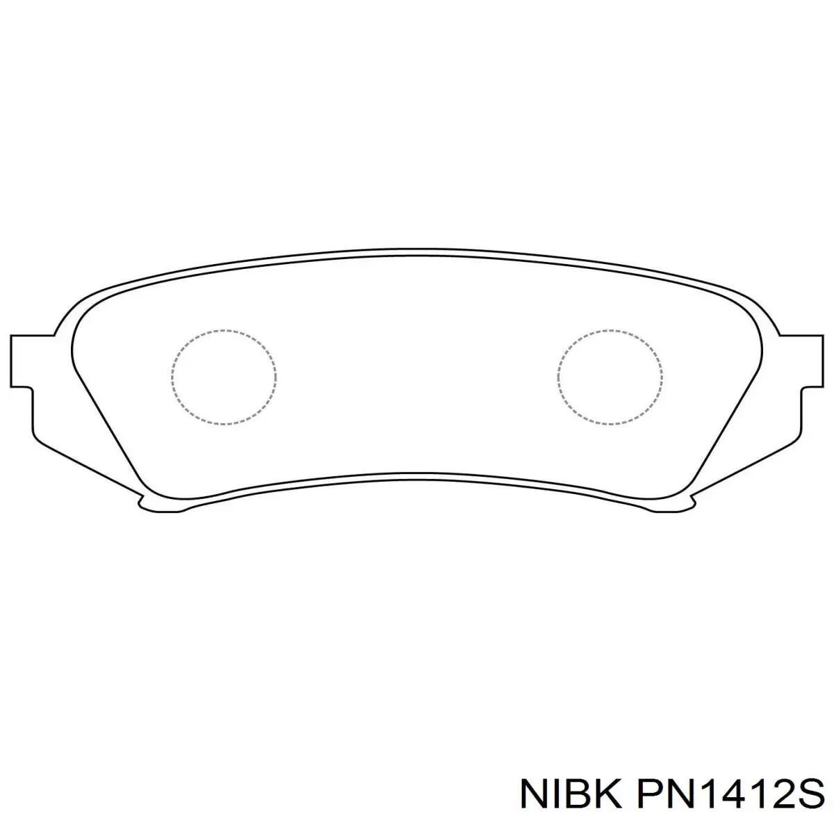 Задние тормозные колодки PN1412S Nibk