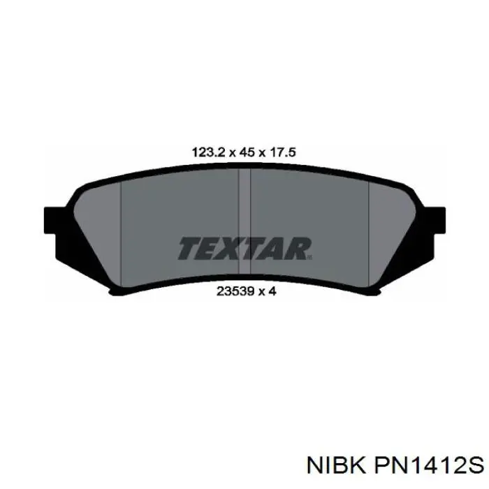 PN1412S Nibk Колодки тормозные дисковые комплект