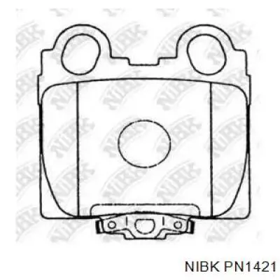 Задние тормозные колодки PN1421 Nibk