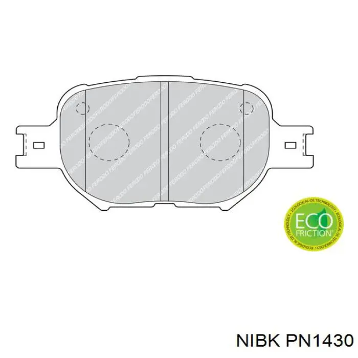 Купить PN1430 Nibk Колодки тормозные