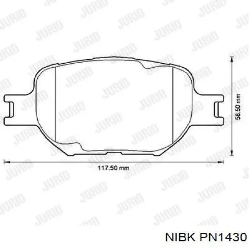 Передние тормозные колодки PN1430 Nibk
