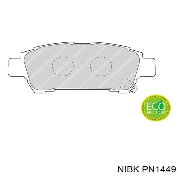 Купить PN1449 Nibk Колодки тормозные задние, дисковые