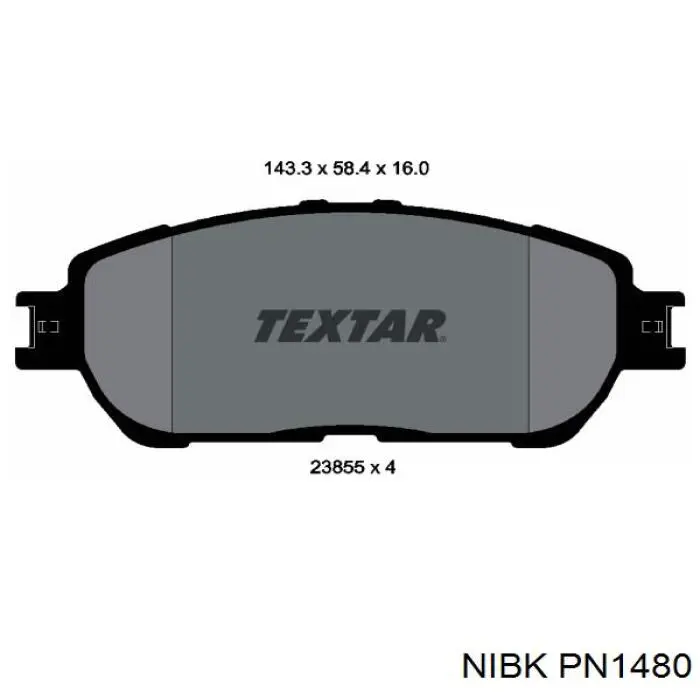 Колодки Nibk PN1480 цена, от 23.20 USD