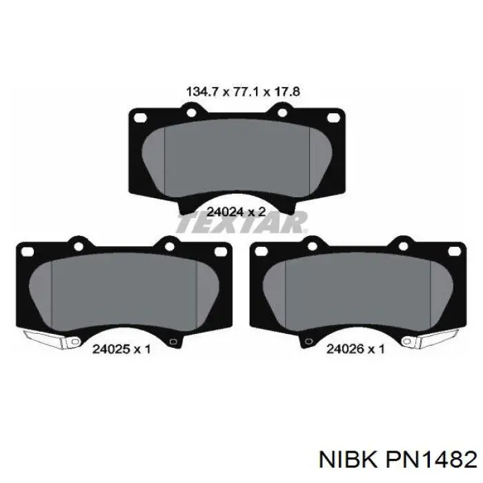 Тормозные колодки Nibk PN1482