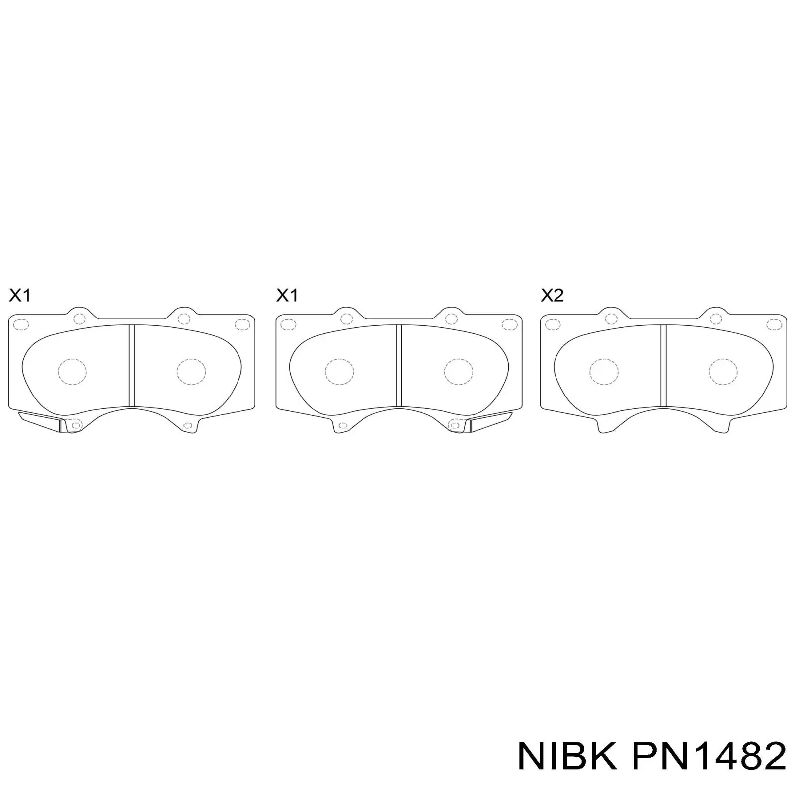 Купить PN1482 Nibk Колодки тормозные
