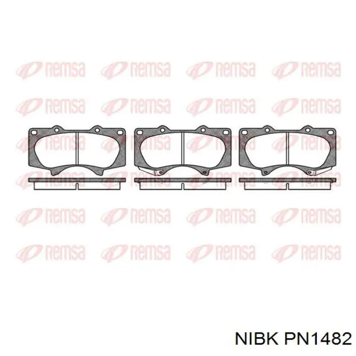Передние тормозные колодки PN1482 Nibk