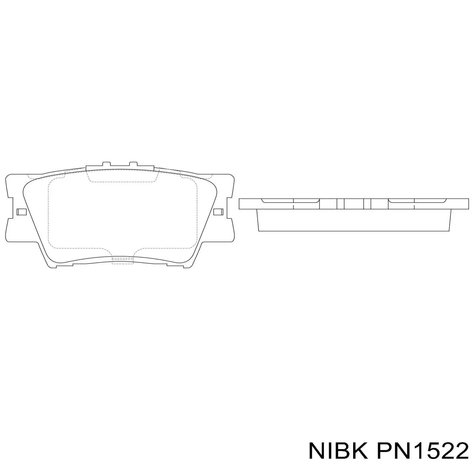 Купить PN1522 Nibk Колодки тормозные задние, дисковые