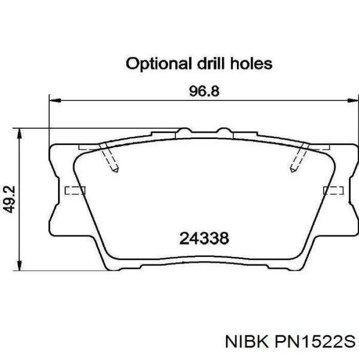 Колодки дисковые  Nibk PN1522S цена, от 23.66 USD