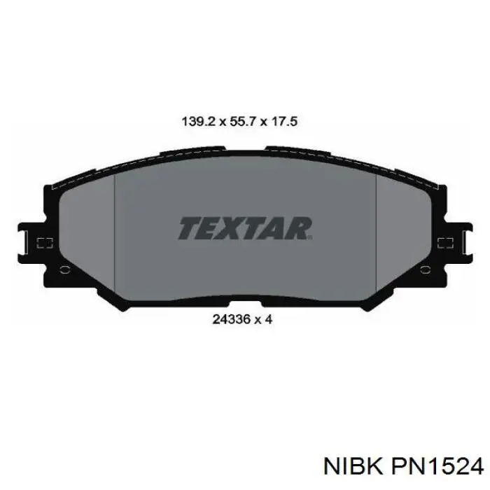 PN1524 Nibk Колодки передние