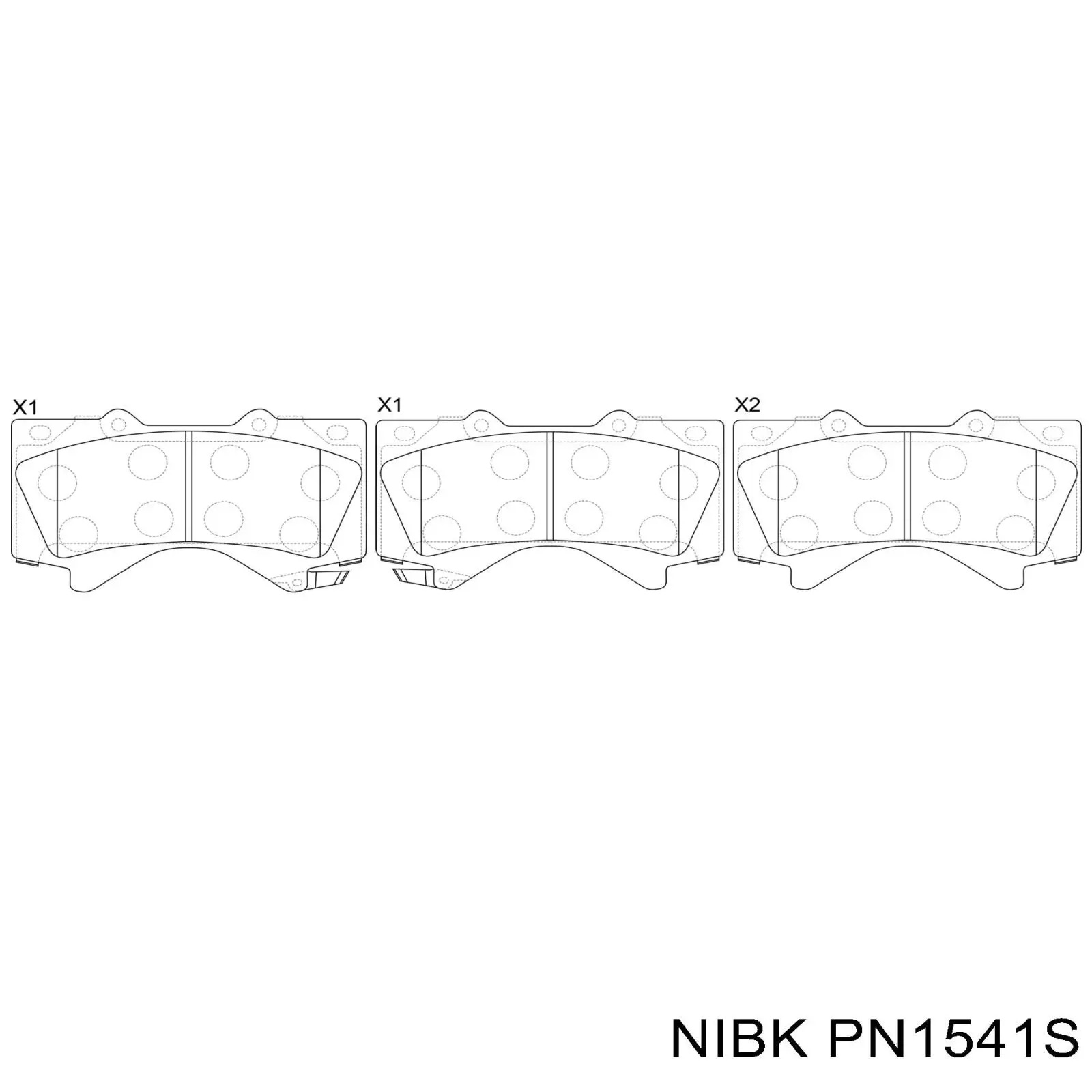 PN1541S Nibk Колодки передние