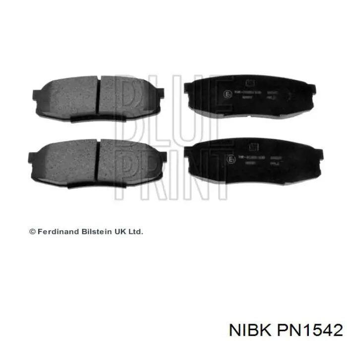 Задние тормозные колодки PN1542 Nibk