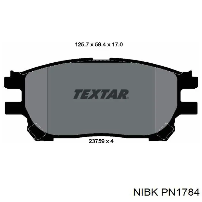 Передние тормозные колодки PN1784 Nibk