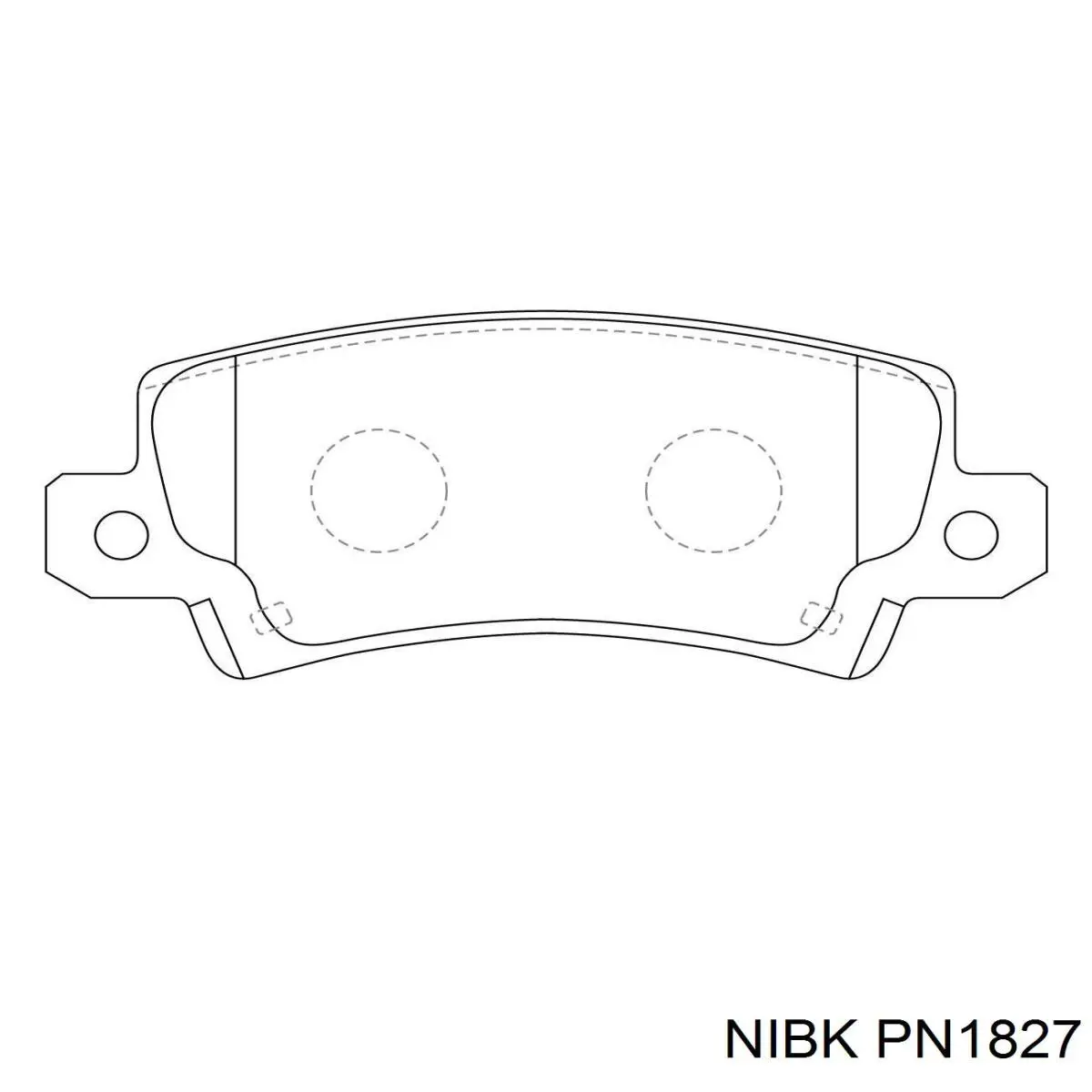 Купить PN1827 Nibk Колодки тормозные задние, дисковые