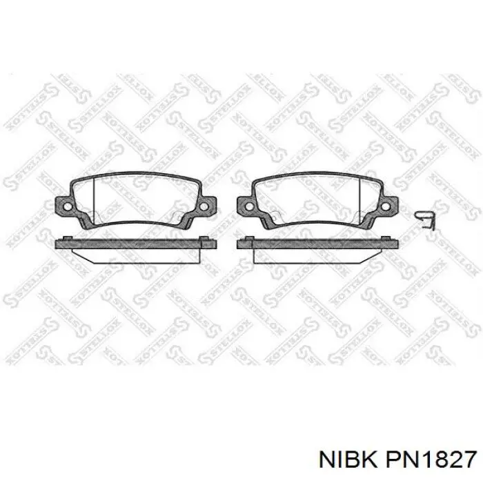 PN1827 Nibk Колодки тормозные дисковые комплект