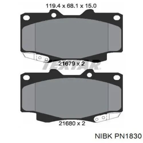 Колодки Nibk PN1830 цена, от 36.14 USD