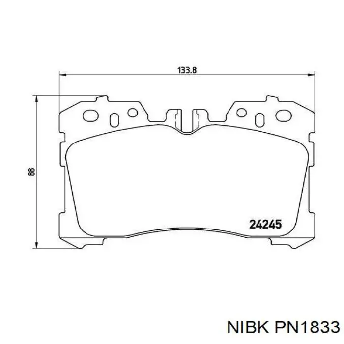 PN1833 Nibk Колодки передние