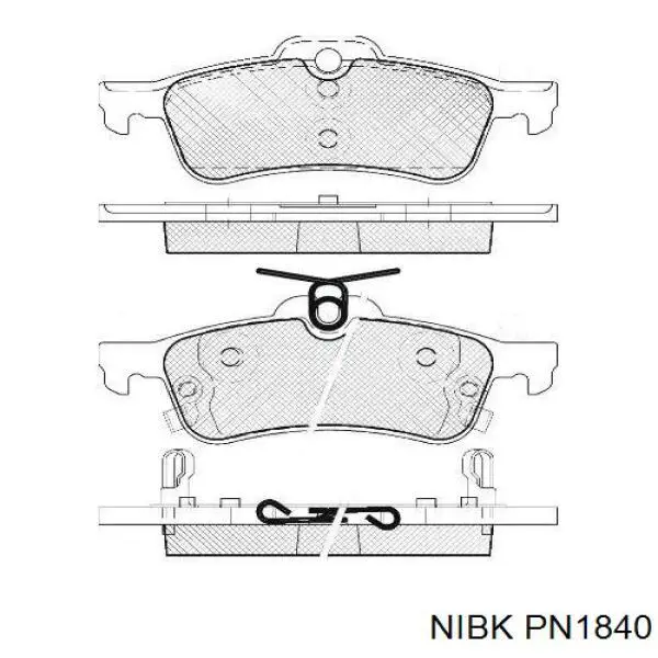 Задние тормозные колодки PN1840 Nibk