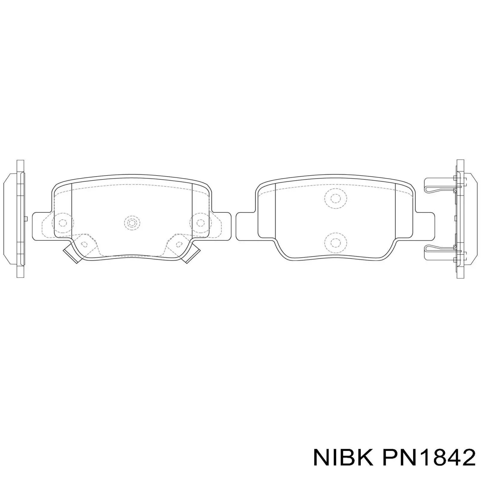 Задние тормозные колодки PN1842 Nibk