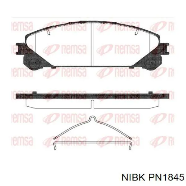 Передние тормозные колодки PN1845 Nibk