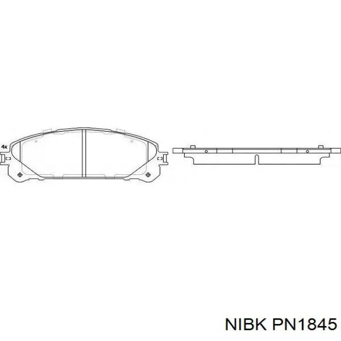 PN1845 Nibk Колодки передние