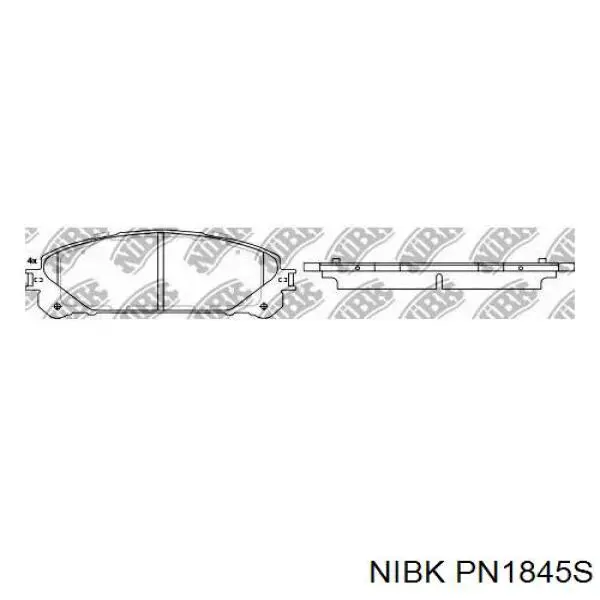 PN1845S Nibk Колодки передние