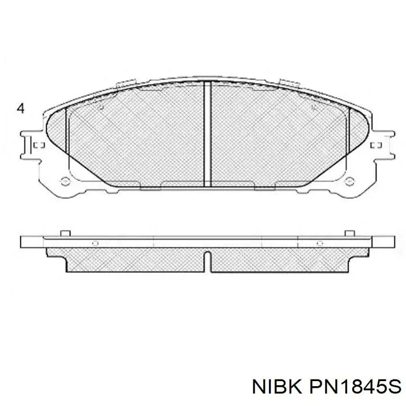 Передние тормозные колодки PN1845S Nibk