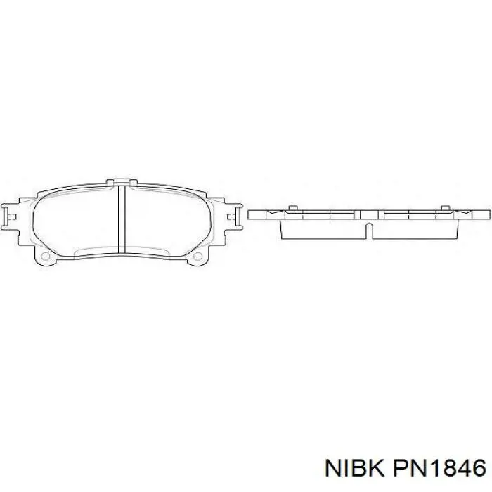 Задние тормозные колодки PN1846 Nibk