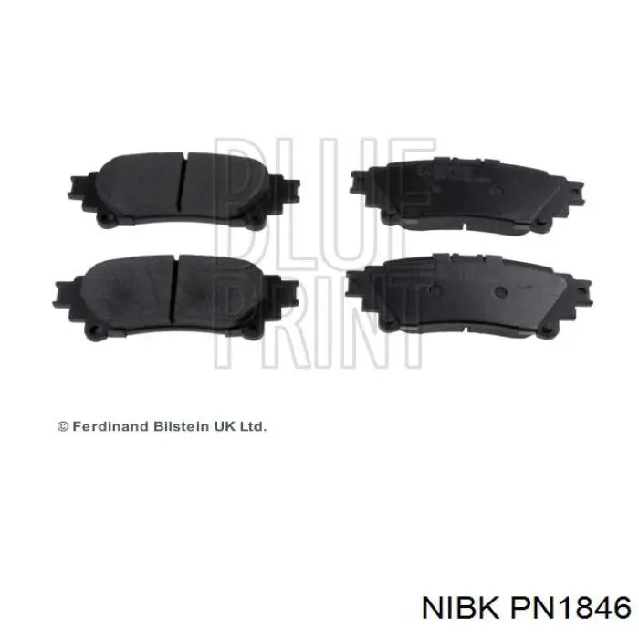 PN1846 Nibk Колодки тормозные дисковые комплект