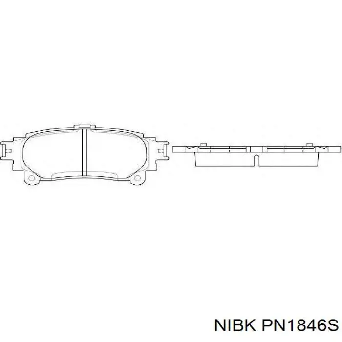 Задние тормозные колодки PN1846S Nibk