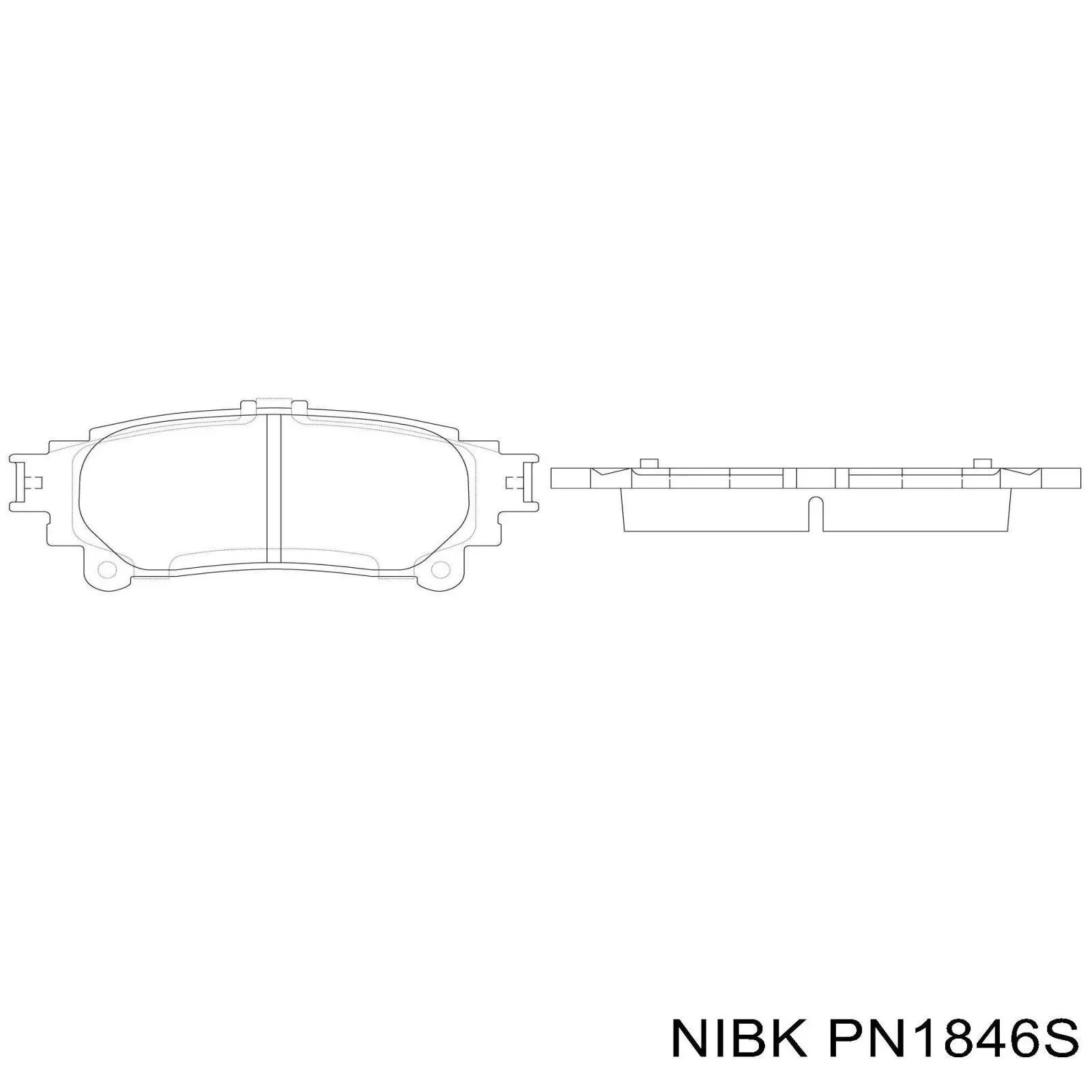 Задние тормозные колодки PN1846S Nibk