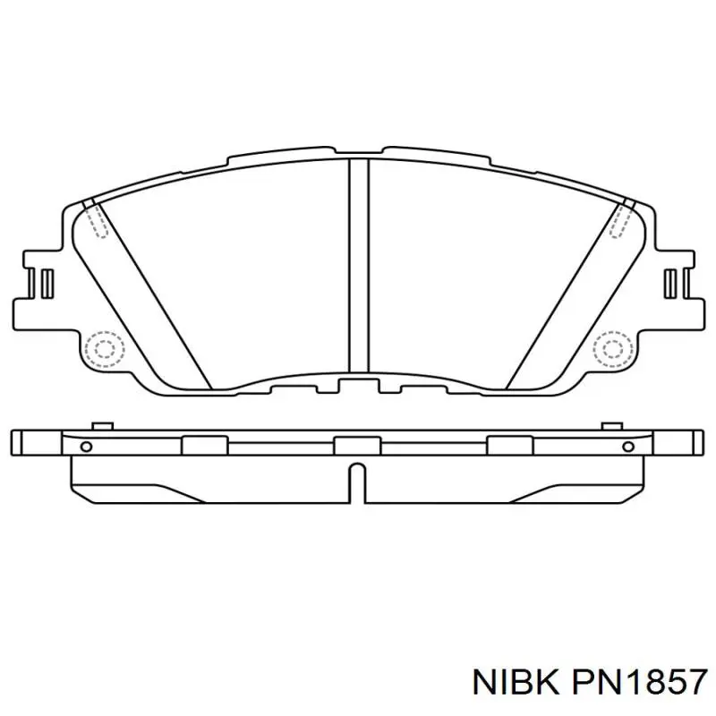 Передние тормозные колодки PN1857 Nibk