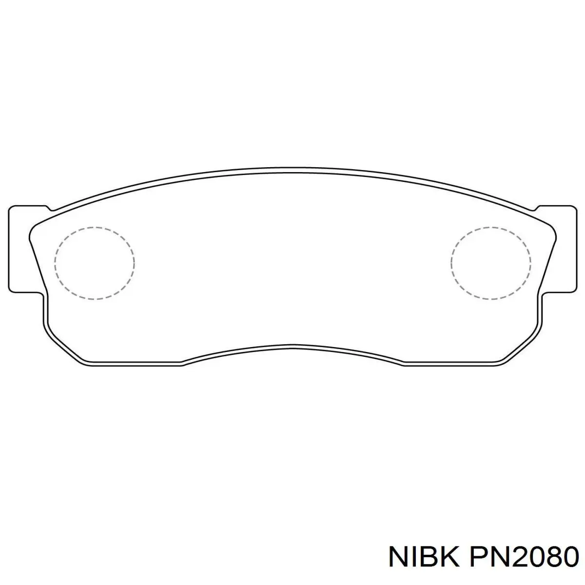 PN2080 Nibk колодки тормозные передние дисковые
