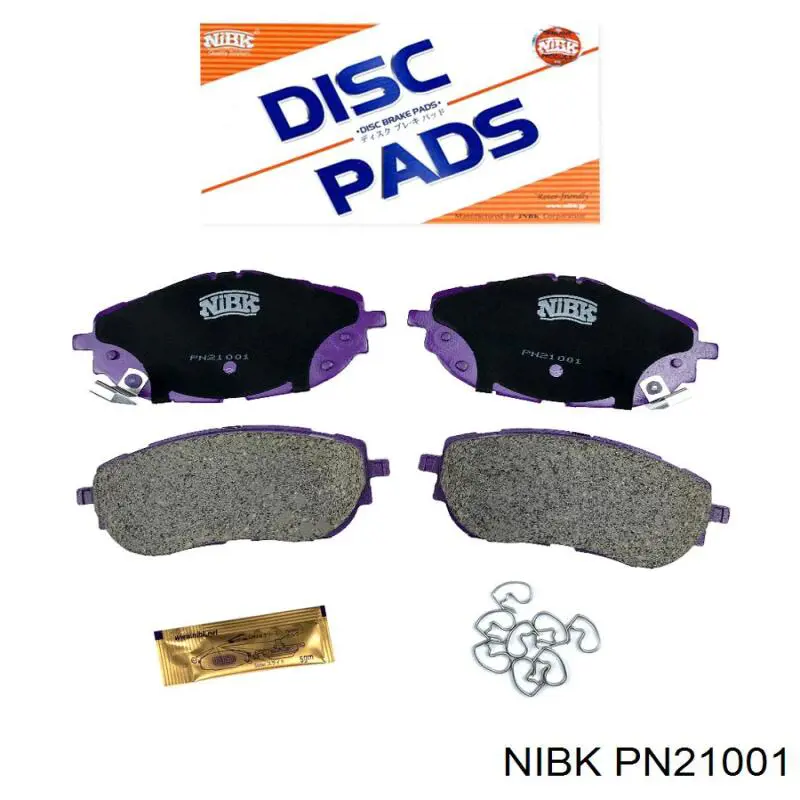 PN21001 Nibk колодки тормозные передние дисковые