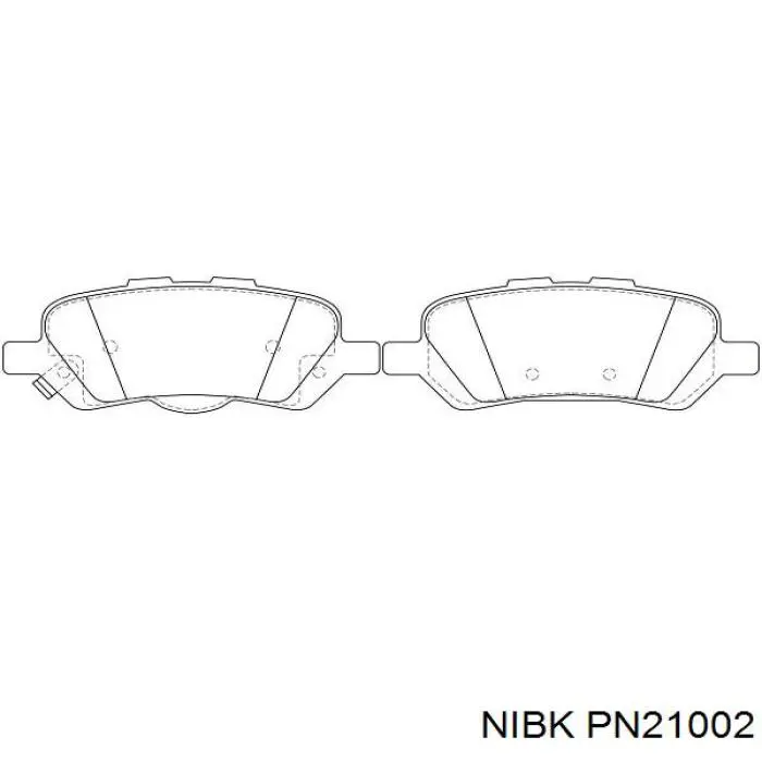 Купить PN21002 Nibk Колодки тормозные задние, дисковые